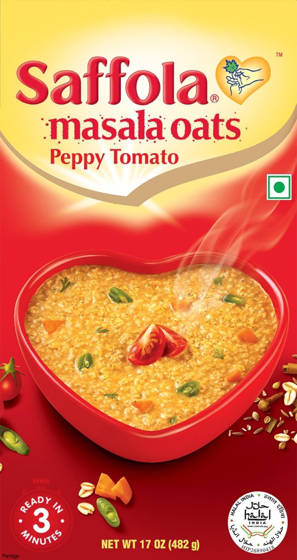 SAFFOLA MASALA OATS PEPPY TOMATO (482GM)